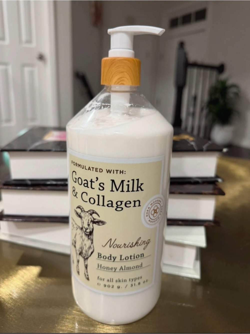Goat's Milk & Collagen Honey Almond Nourishing Body Lotion - White
